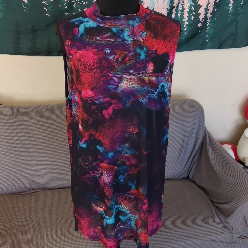 Torrid 3X Foxy Mesh Mock Neck Tank